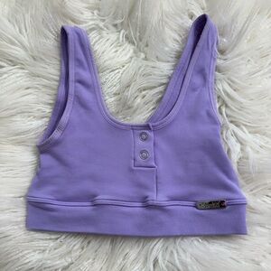 Bombshell Sportswear Light Purple Snap Button Sports-Bra and Shorts (SET)